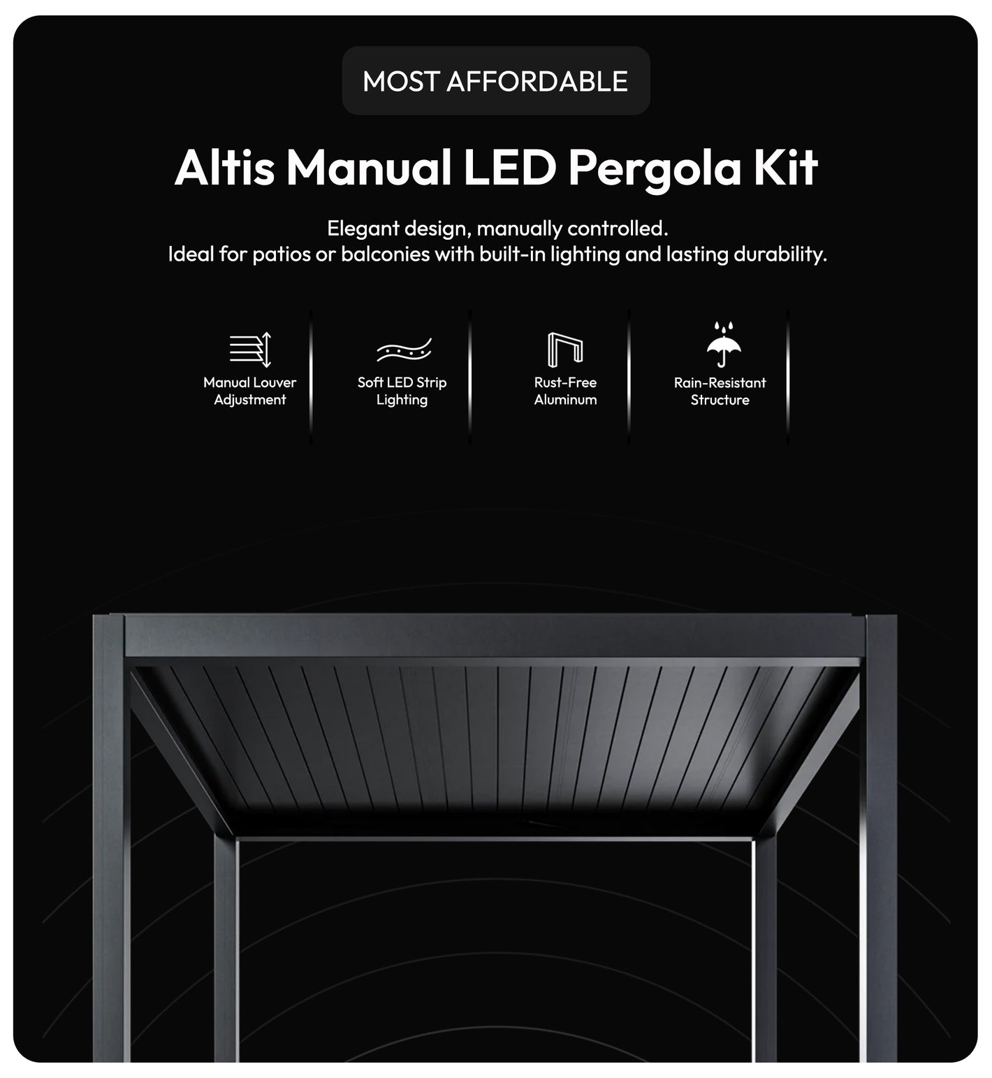 Aluminium Pergola, Retractable Pergola, Aluminium Louvered Pergola, Pergola for roof, Pergola for garden