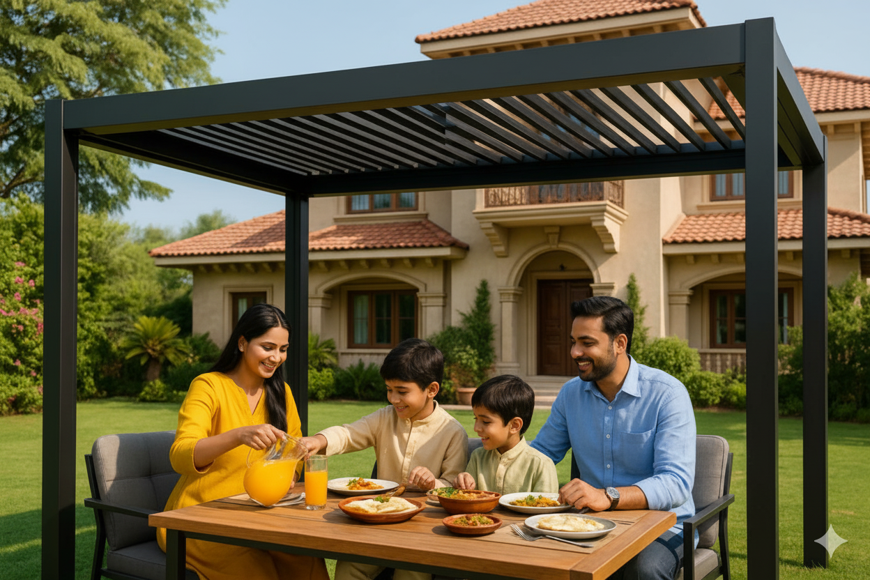 Aluminium Pergola, Retractable Pergola, Aluminium Louvered Pergola, Pergola for roof, Pergola for garden