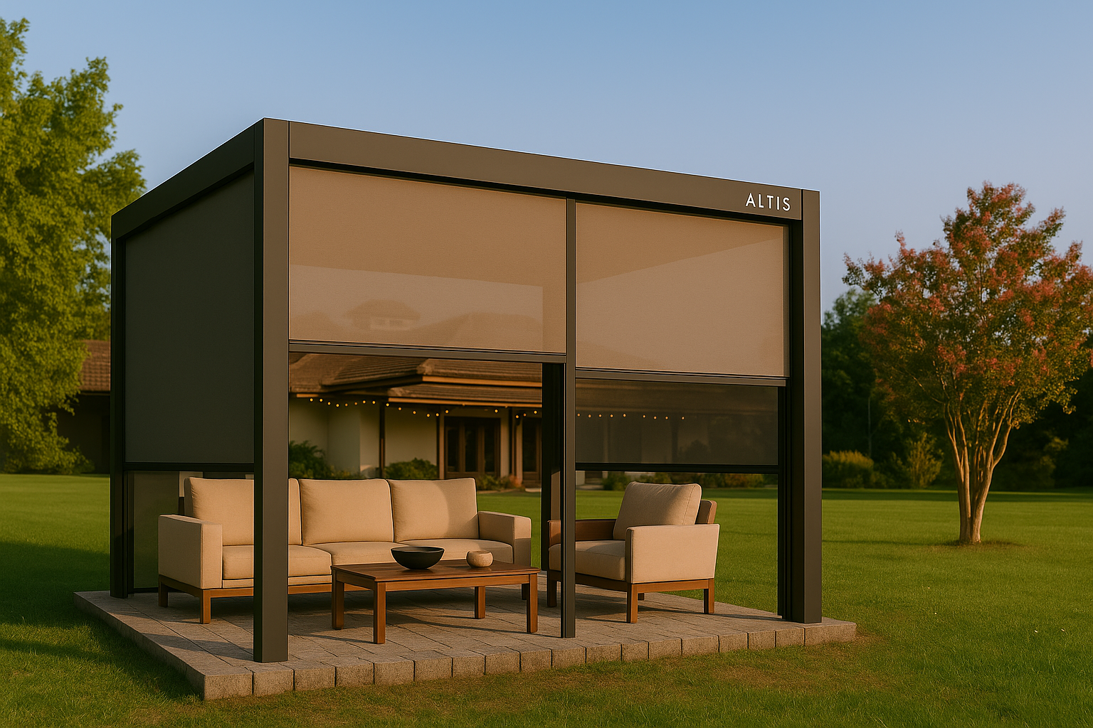ALTIS pergola with zip blinds