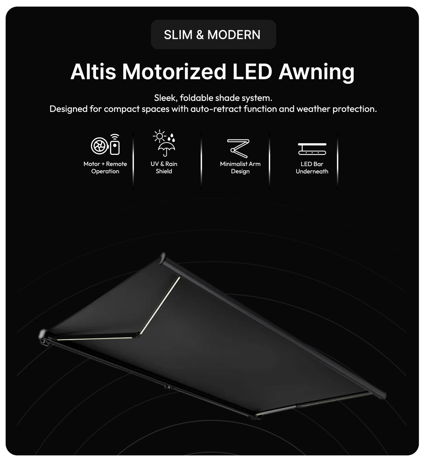 awning, retractable awning, awning for window, motorized awning, altis awning